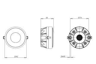 B&C DE10 Driver a Compressione 1"