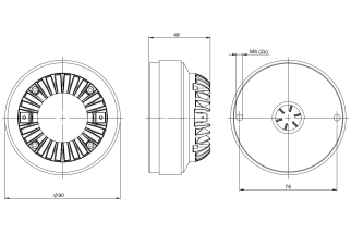 B&C DE36 Driver a Compressione 1"