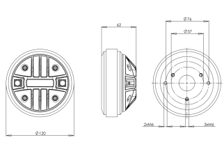 B&C DE250TN Driver a Compressione 1"