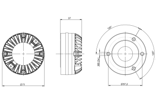 B&C DE360 Driver a Compressione 1"