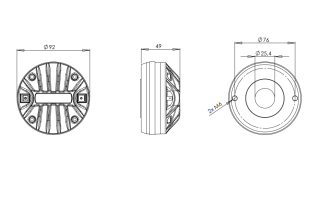 B&C DE550 Driver a Compressione 1"