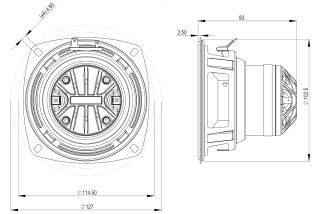 B&C 4MCX36Coaxial 4" 8 Ohm - Terminali Faston