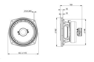 B&C 6FHX51 Coaxial 6" 8 Ohm - Terminali Faston