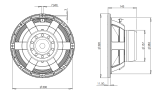 B&C 12NBX100 Woofer 12” 4/8 Ohm – Terminali Push Button