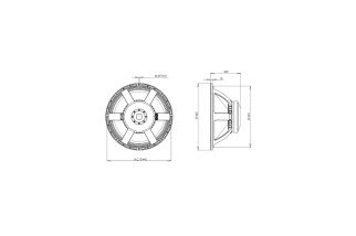 B&C Speakers 18TBX100 – Subwoofer 18" – 4 Ohm – Terminali Faston