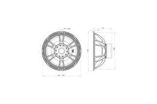 B&C Speakers 21SW152 – Subwoofer 21" – 8 Ohm – Terminali Push Button