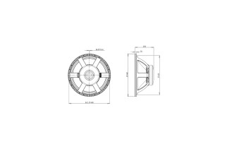 B&C Speakers 18PZB100 – Subwoofer 18" – 8 Ohm – Terminali Faston