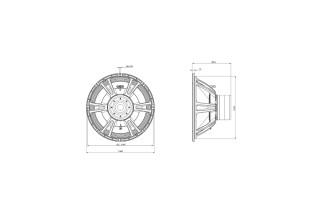 B&C Speakers 18RS115 – Subwoofer 18" - 8 Ohm - Terminali Push Button
