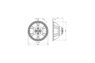 B&C Speakers 15FCX76 – Coassiale 15" – 8 Ohm – Terminali Faston