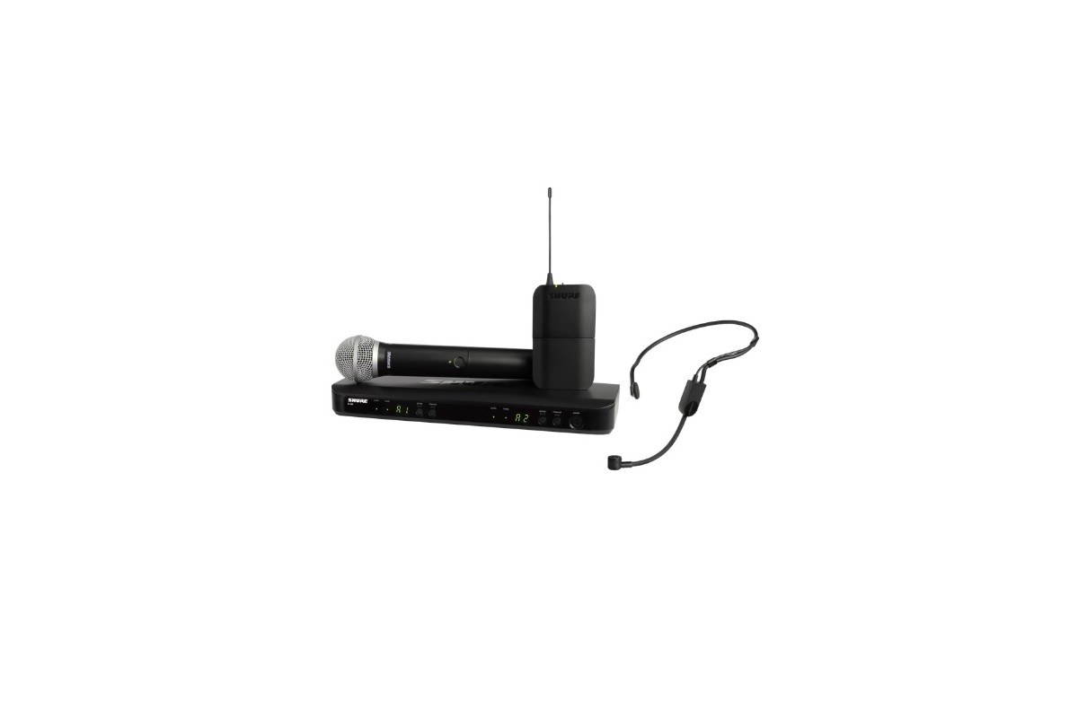 Shure BLX1288E/P31-H8E – Sistema Wireless Combo con Microfono Palmare PG58 e Headset PGA31