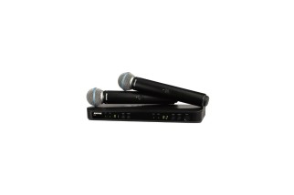 Shure BLX288E/B58-H8E – Sistema Wireless UHF Doppio con 2 Microfoni Palmari Beta 58A