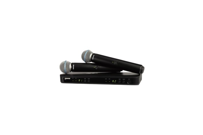 Shure BLX288E/B58-M17 – Sistema Wireless UHF Doppio con 2 Microfoni Palmari Beta 58A