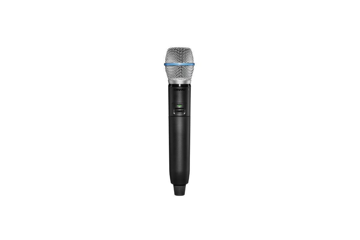 Shure GLXD2+/B87A – Trasmettitore Palmare Wireless Digitale Dual Band con Capsula BETA 87A