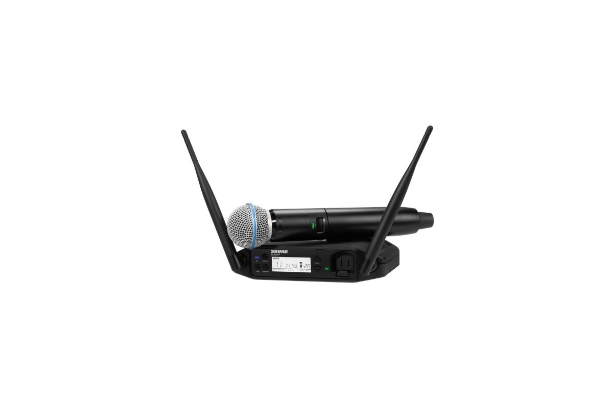 Shure GLXD24+/B58 – Sistema Wireless Digitale Dual Band con Microfono Palmare BETA 58A