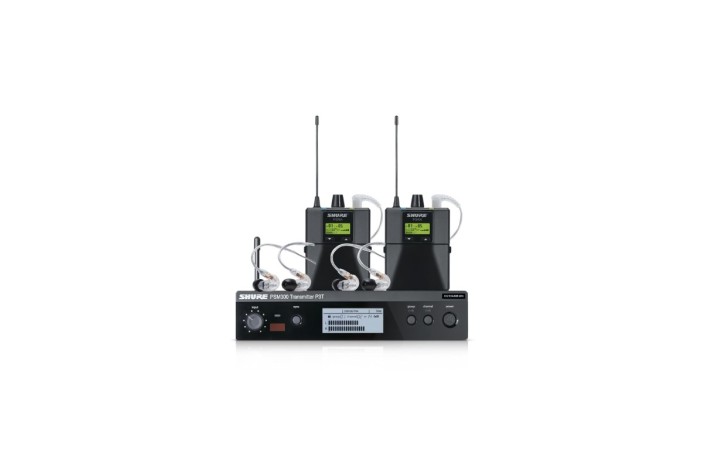 Shure P3TRA215TWP PSM 300 Twinpack Pro – Sistema Wireless In-Ear Monitor con 2 Ricevitori e Auricolari SE215