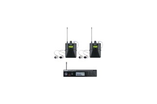 Shure P3TRA215TWP PSM 300 Twinpack Pro – Sistema Wireless In-Ear Monitor con 2 Ricevitori e Auricolari SE215