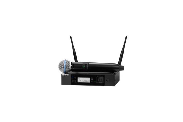 Shure GLXD24R+/B58 – Sistema Wireless Digitale Dual Band a Rack con Microfono Palmare BETA 58A