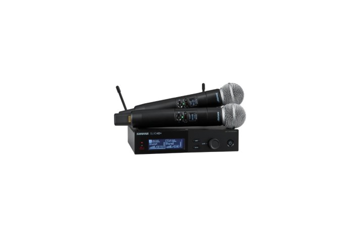 Shure SLXD24D+/58 – Sistema Wireless Digitale Doppio con 2 Microfoni Palmari SM58