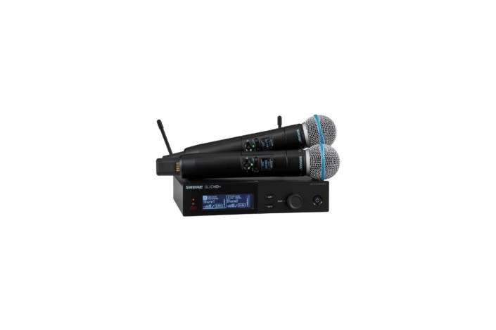 Shure SLXD24D+/B58 – Sistema Wireless Digitale Doppio con 2 Microfoni Palmari BETA 58A