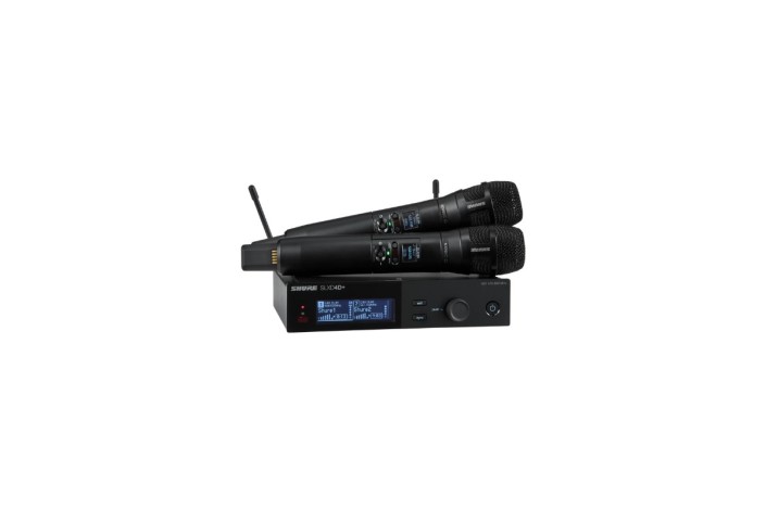 Shure SLXD24D+/N8C – Sistema Wireless Digitale Doppio con 2 Microfoni Palmari Nexadyne 8/C
