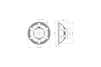 B&C Speakers 18RBX100 – Subwoofer 18" – 4 Ohm – Terminali Faston