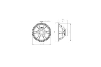 B&C Speakers 18SW115 – Subwoofer 18" – 8 Ohm – Terminali Faston