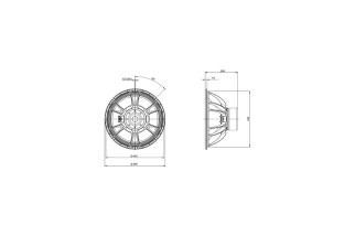 B&C Speakers 18DS115 – Subwoofer 18" – 4 Ohm – Terminali Faston