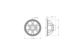 B&C Speakers 18DS100 – Subwoofer 18" – 4 Ohm – Terminali Faston