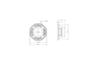 B&C Speakers 8PS21 - Woofer 8" - 8 Ohm – Terminali Faston