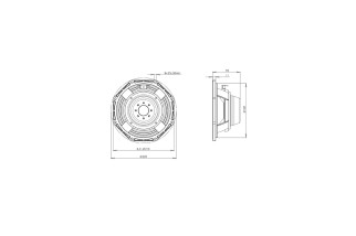B&C Speakers 8MDN51 - Midbass 8" - 16 Ohm – Terminali Faston