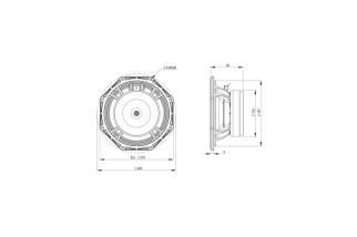 B&C Speakers 8FMB51 - Midbass 8" - 8 Ohm – Terminali Faston