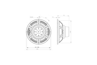 B&C Speakers 10CLA76 - Woofer 10” - 8 Ohm – Terminali Faston