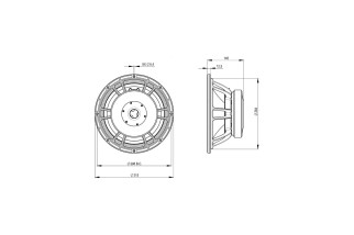 B&C Speakers 12FW88 - Woofer 12" - 8 Ohm - Terminali Faston
