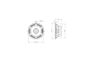 B&C Speakers 12TBX100 - Subwoofer 12" - 8 Ohm - Terminali Push Button