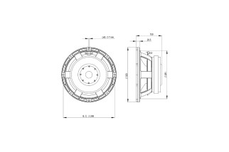 B&C Speakers 12FG100 - Subwoofer 12" - 4 Ohm - Terminali Push Button