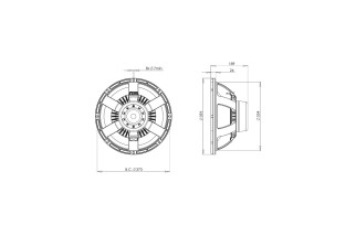 B&C Speakers 15BG100 - Subwoofer 15" - 8 Ohm – Terminali Push Button