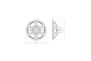 B&C Speakers 15CLA76 - Woofer 15" - 8 Ohm – Terminali Faston