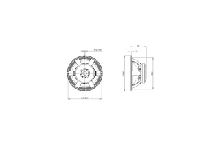 B&C Speakers 15TBX100 - Subwoofer 15" - 8 Ohm – Terminali Push Button