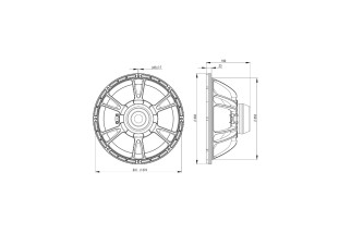 B&C Speakers 15BG76 - Subwoofer 15" - 8 Ohm – Terminali Push Button