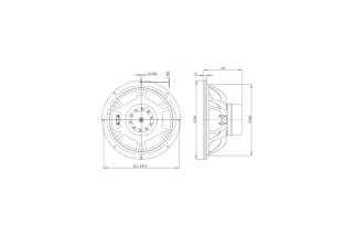 B&C Speakers 15SW100 - Subwoofer 15" - 4 Ohm – Terminali Push Button