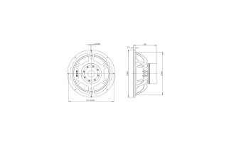 B&C Speakers 15SW115 - Subwoofer 15" - 4 Ohm – Terminali Faston