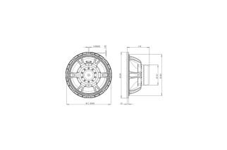 B&C Speakers 14NA100 - Woofer 14" - 8 Ohm - Terminali Faston