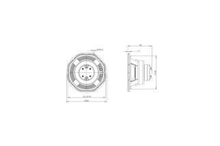 B&C Speakers 8CX21 – Coassiale 8" – 8 Ohm – Terminali Faston