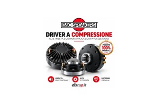 B&C Speakers DE250 – Driver a Compressione 1" – 16 Ohm – Terminali Faston