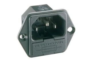 Spina rete tripolare da pannello con portafusibile alta qualità PX6010028 Omega