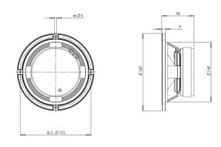 B&C 6PEV13 Midrange 6.5" 8 Ohm – Terminali Faston