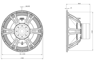 B&C 18RS115 Subwoofer 18"