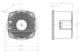 B&C 6NSM51 Midrange 6.5" 8/16 Ohm – Terminali Faston