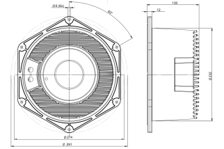 B&C 10NSM76 Midrange 10” 8/16 Ohm – Terminali Faston
