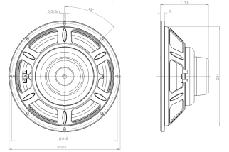 B&C 10CLA64 Woofer 10” 8/16 Ohm – Terminali Faston